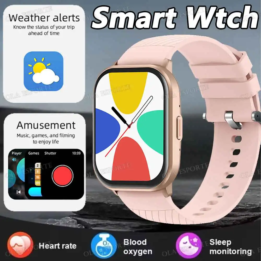 

NEW Smartwatch 2.01 Inch Blood Pressure & Heart Rate Monitoring Bluetooth Call Men Smart Watches For Women 5ATM Waterproof Watch