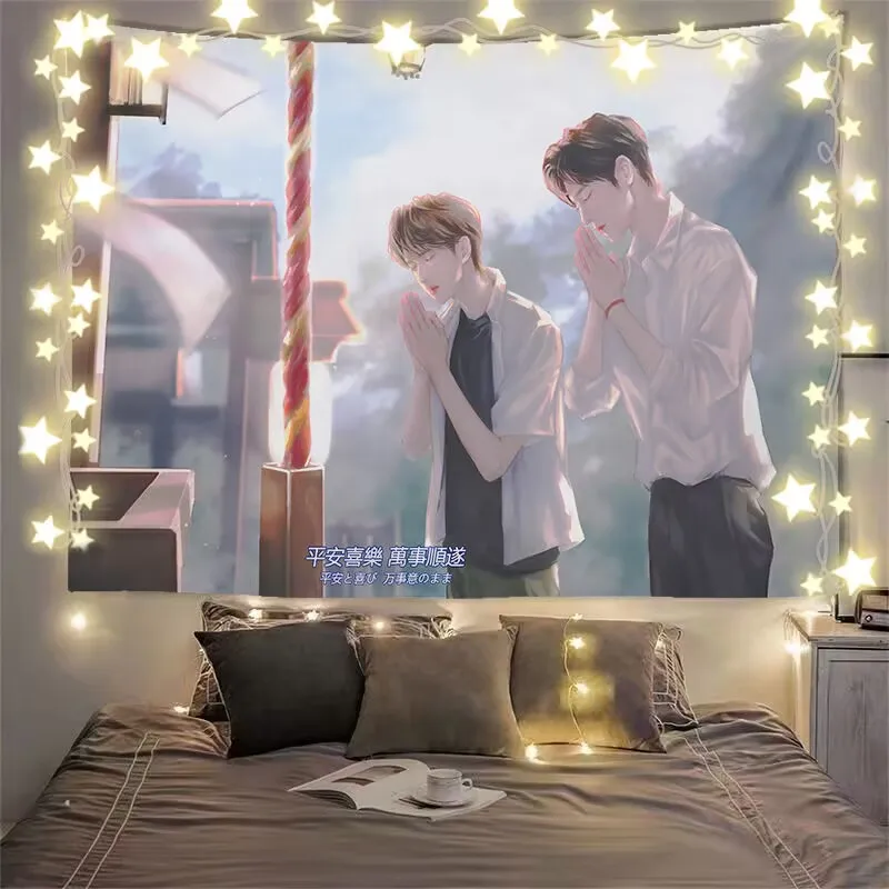 背景布、吊り下げ布壁布寮の部屋の改修「王 Yibo Xiao Zhan」アニメファングッズ by Bojunyixiao