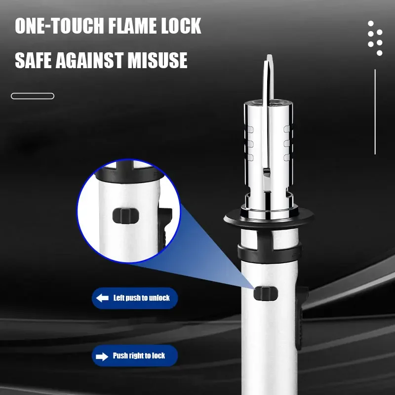 Personalized Lightsaber Design With Dual Safety Switch, Flame Size Can Be AdjustedFreelyWindproof Red Flame Direct Spray Lighter