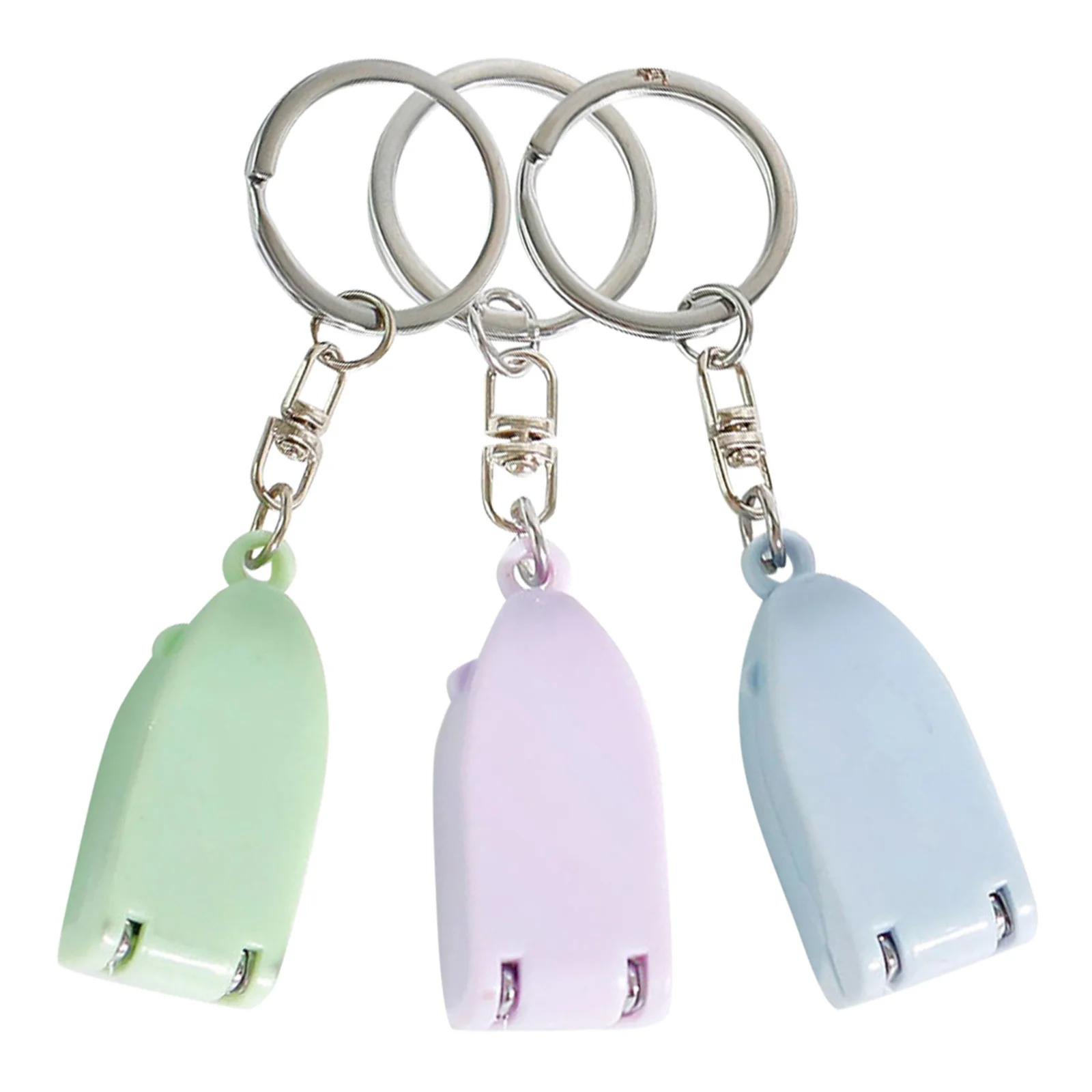 

3Pcs Nail Clippers Stainless Steel Portable Key Ring Folding Manicure Tool Durable Cartoon Design Stress-Free Travel Fingernail