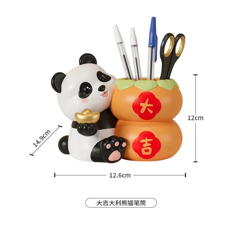 Kreative Panda Stift Halter Büro Desktop Dekoration Luxus Senior Geburtstag Geschenk Telefon Stehen Raum Dekoration Wohnkultur – Detail 16