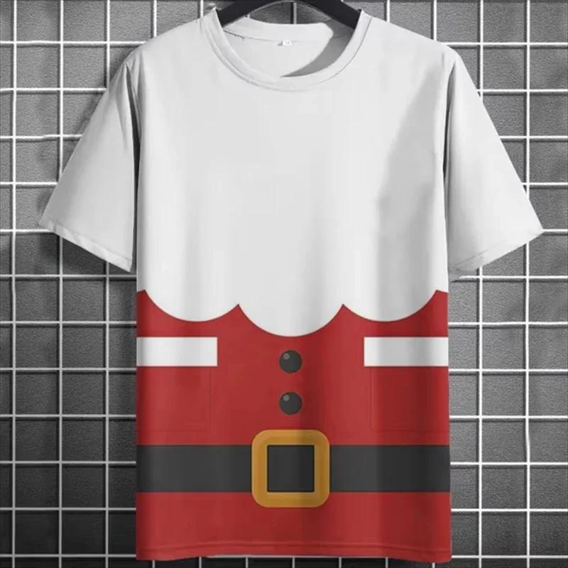 New Funny Muscle Santa Claus Costume T Shirts 3D Print Men Woman T-Shirt Streetwear Oversized Harajuku Tops Tees Clothing