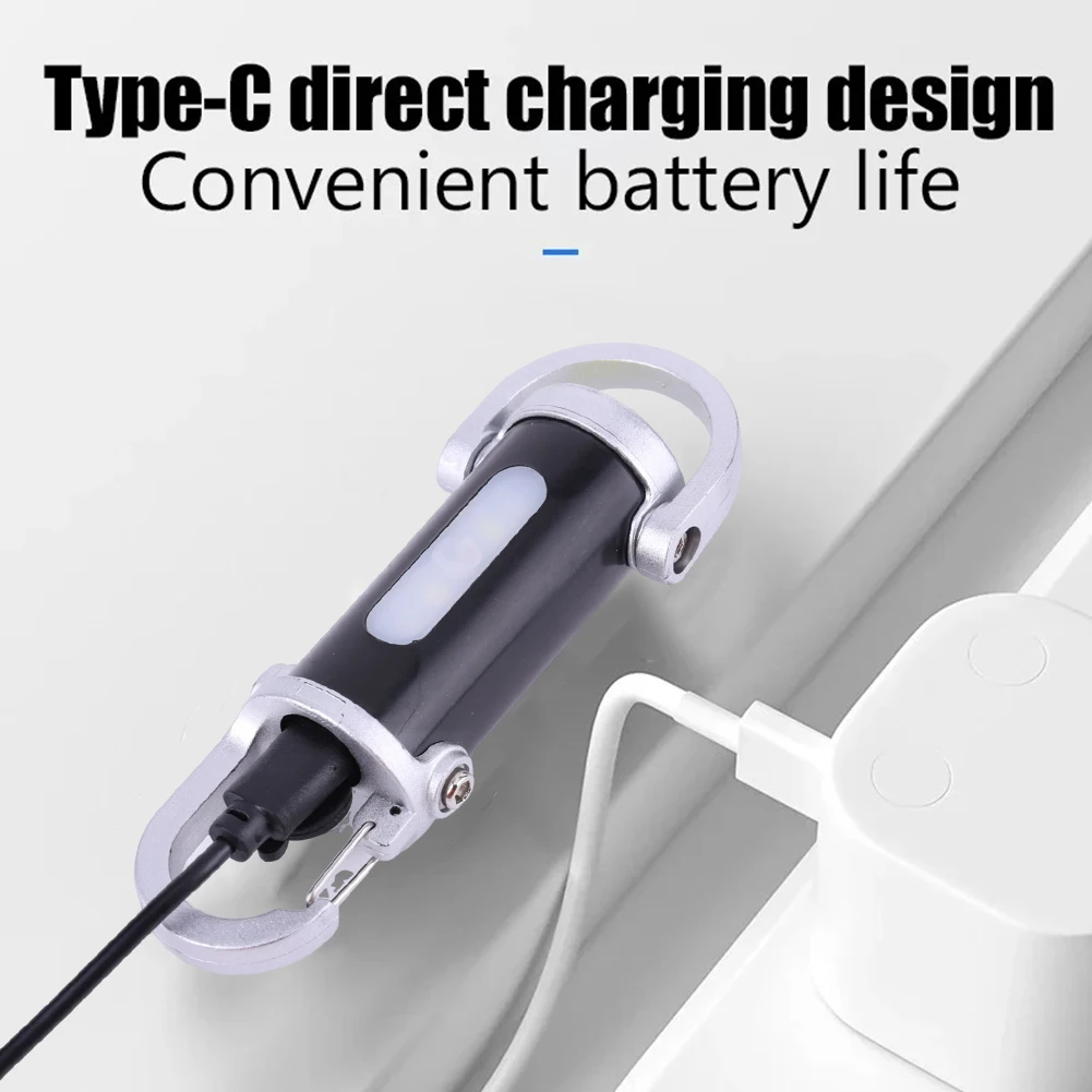 مصباح يدوي صغير جيب مصباح يدوي نوع C قابلة للشحن المحمولة المفاتيح الشعلة EDC المفاتيح مصباح يدوي للطوارئ في الهواء الطلق #2