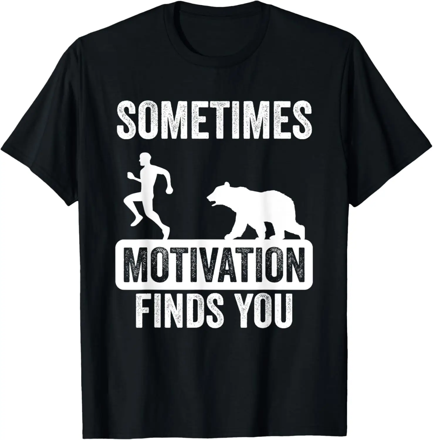 

Мужская футболка с дизайном Sometimes Motivation Finds You Camping Bear