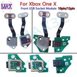 1pcs Original USB Socket Module Replacement For Xbox One X Console Front USB Interface Port Board With Flex Cable Repair Parts