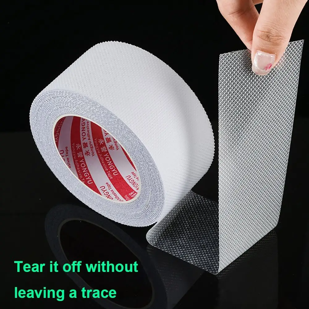 1Roll PEVA Tape Strong Adhesive Stairs Grip Sticker Grid Texture Waterproof Bathroom Bathtub Floors Skin Friendly Anti-Slip Tape