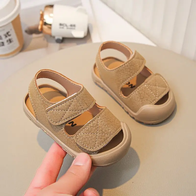 Summer New Anti-Collision Baby Sandals Soft Sole Walking Shoes for 1-3 Year Old Infants Unisex Beach Sandals
