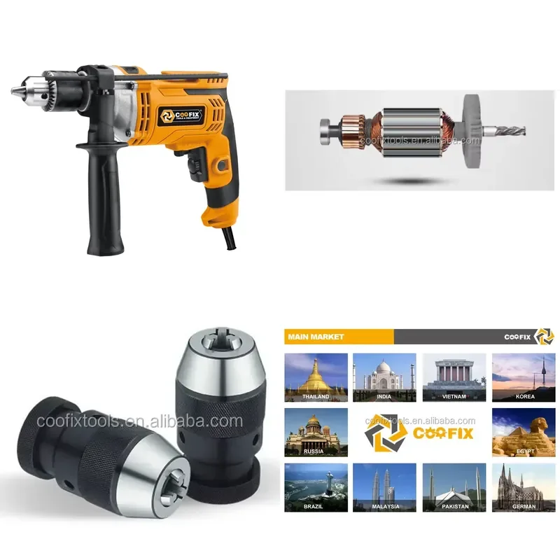 

【CHIMU HOME】 750W 13mm Corded Impact Drill for Wood Metal Construction DIY