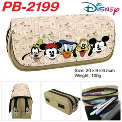 Disney Mickey Mouse Pen Case School Supplies Simple Day High Appearance Level Pencil Cute Student Large Capacity Stationery Case