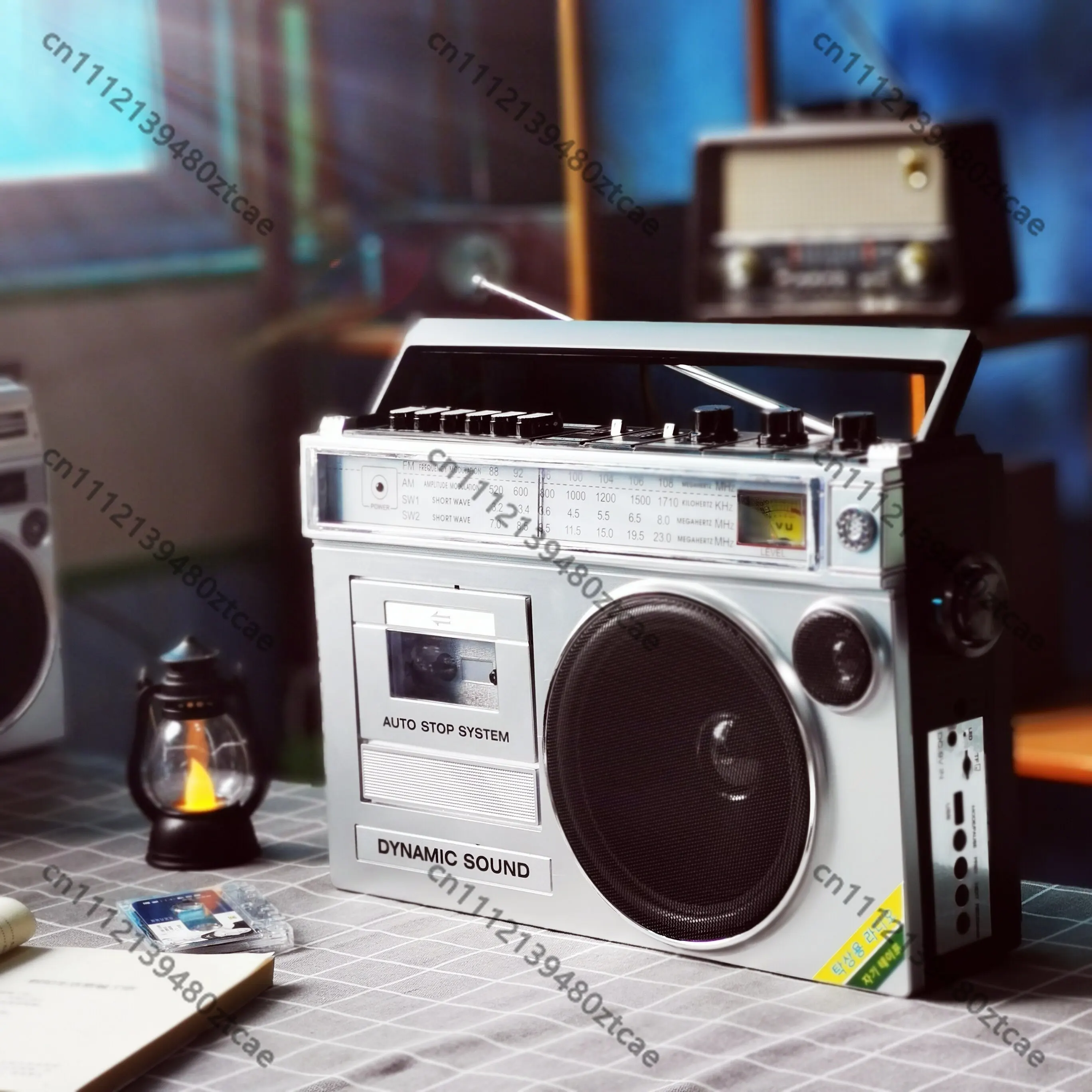 European Retro Cassette Recorder Radio Rechargeable Bluetooth Card Speaker Big Horn High Volume
