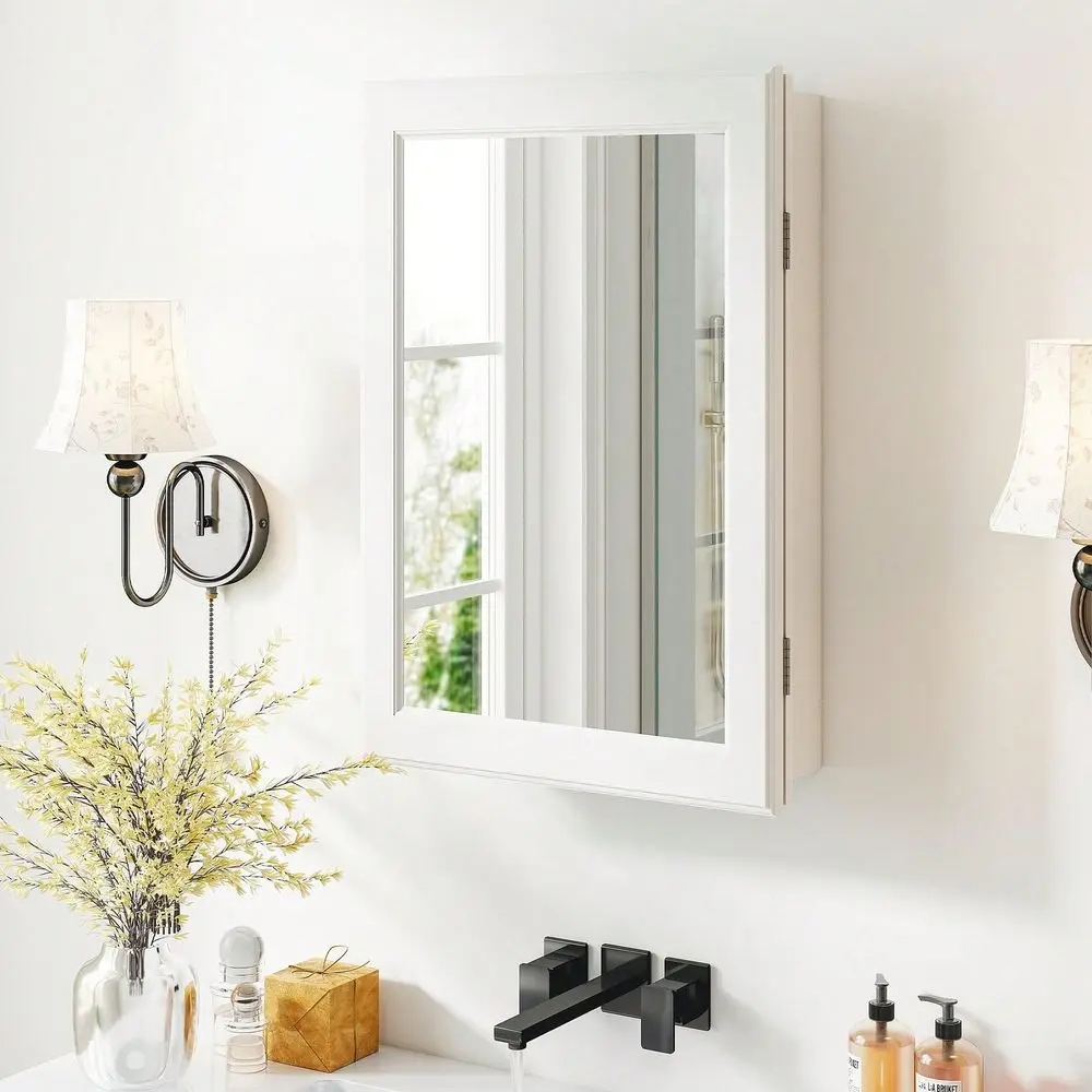 

Medicine Mirror Cabinet For Bathroom, Surface And Recessed Mount