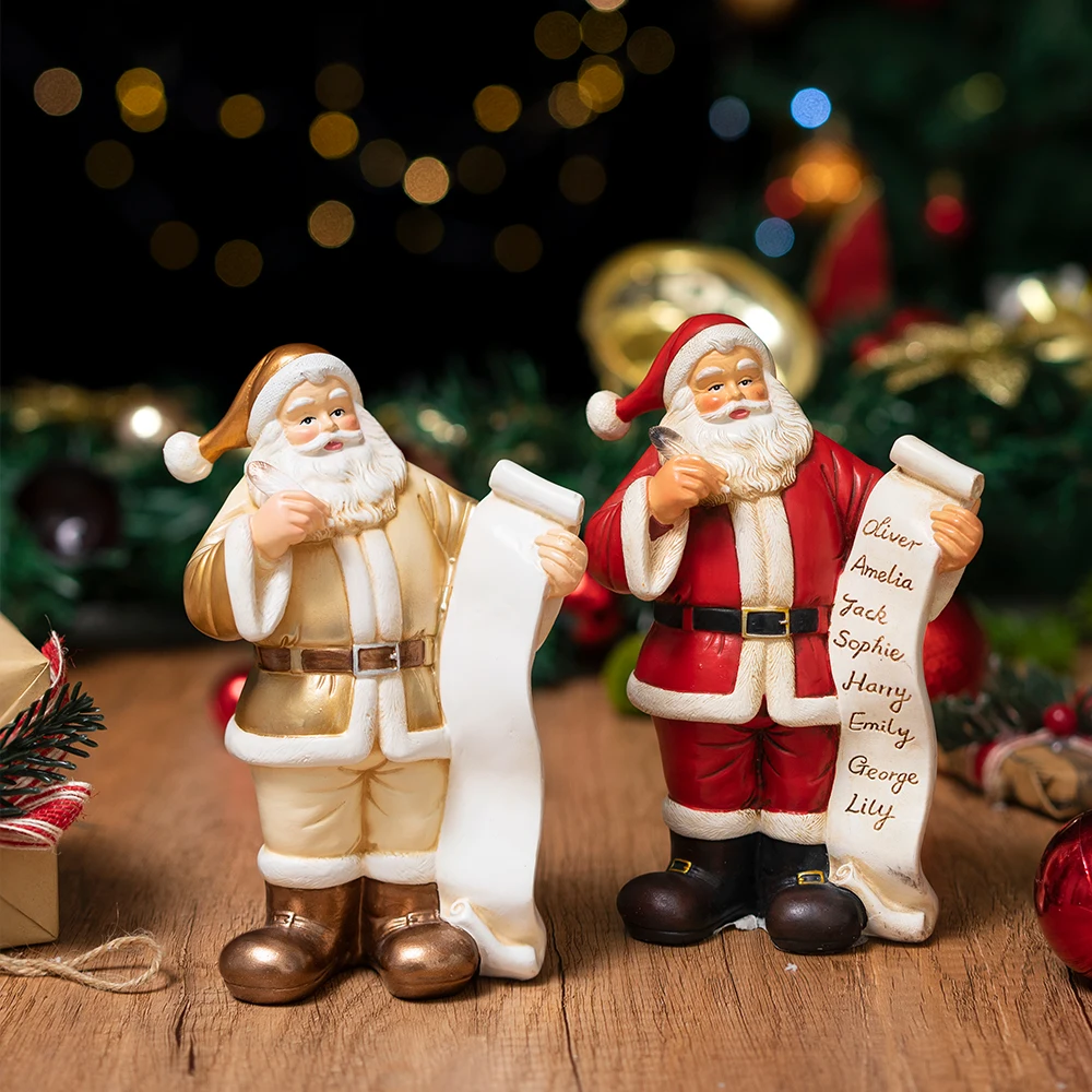 

Christmas Santa Claus Scupture Ornament Home Tabletop Scene-Setting Prop Festive Christmas Decoration Home Decor Arrangement