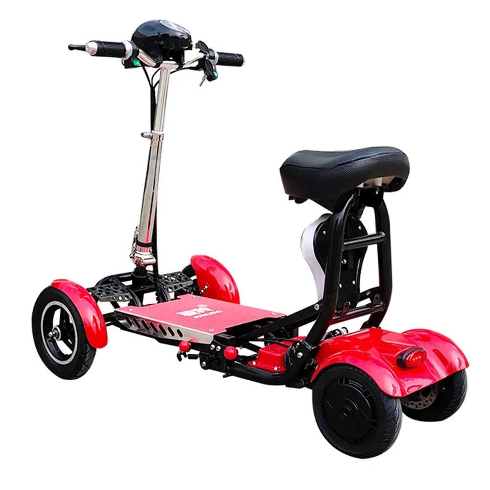 Baichen Lightweight Four-Wheel Mobility Scooter Foldable Design with LED Display