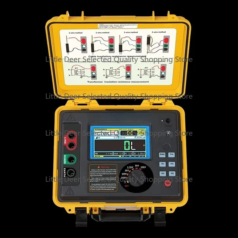 5KV Digital Insulation  Tester Megohmmeter, With PI Test For Transformer/Cable/Motor