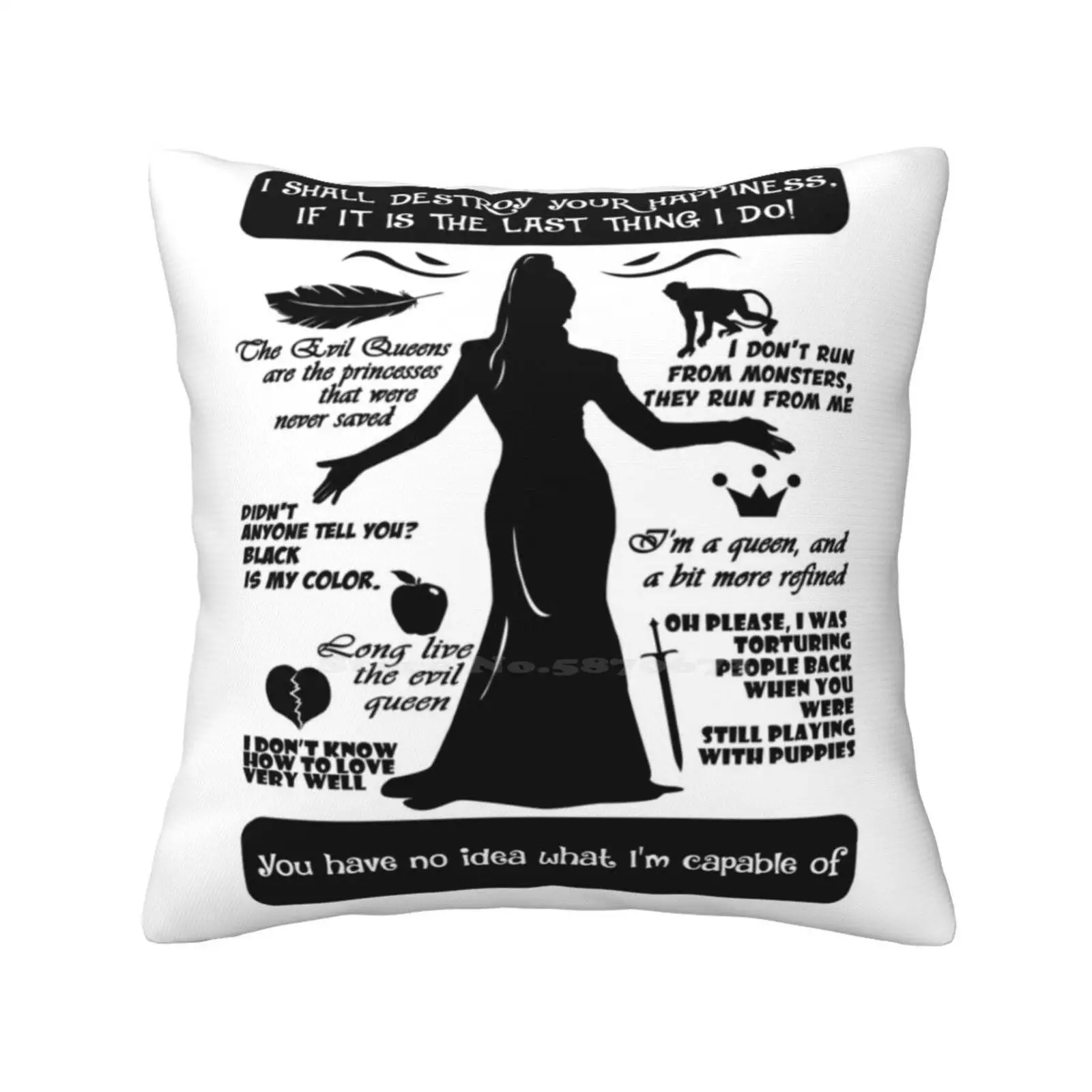 

Regina'S Quotes Bedroom Office Hug Pillowcase Regina Mills Ouat Lana Parrilla Swan Queen Outlaw Queen