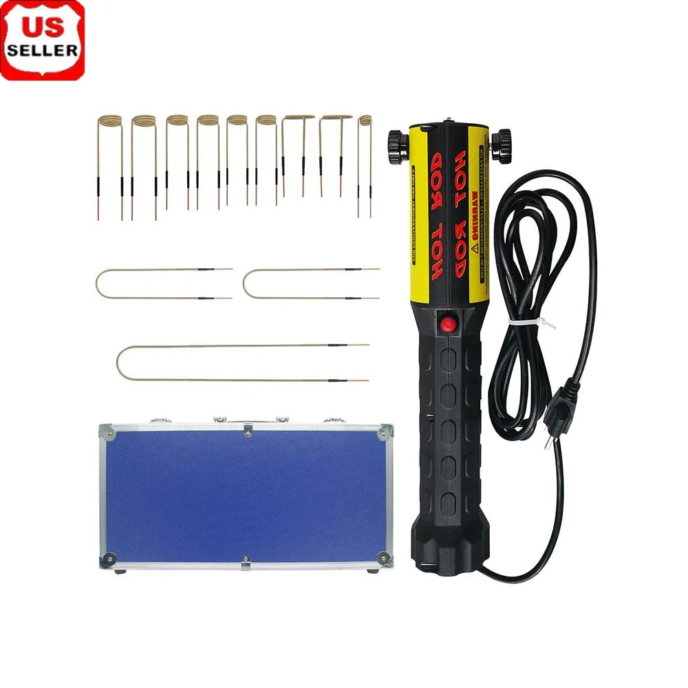 Induction Heater Tool 1000W 110V Hand-Hled Electromagnetic Kit 12 Coils Rusty Bolt Removal Smart Cooling Rustproof Tools Kit LED