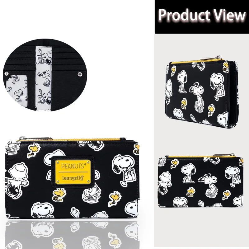 

Anime Loungefly Snoopy Short Coin Purse Cute Portable Card Storage Bag Student Id Bag Gift