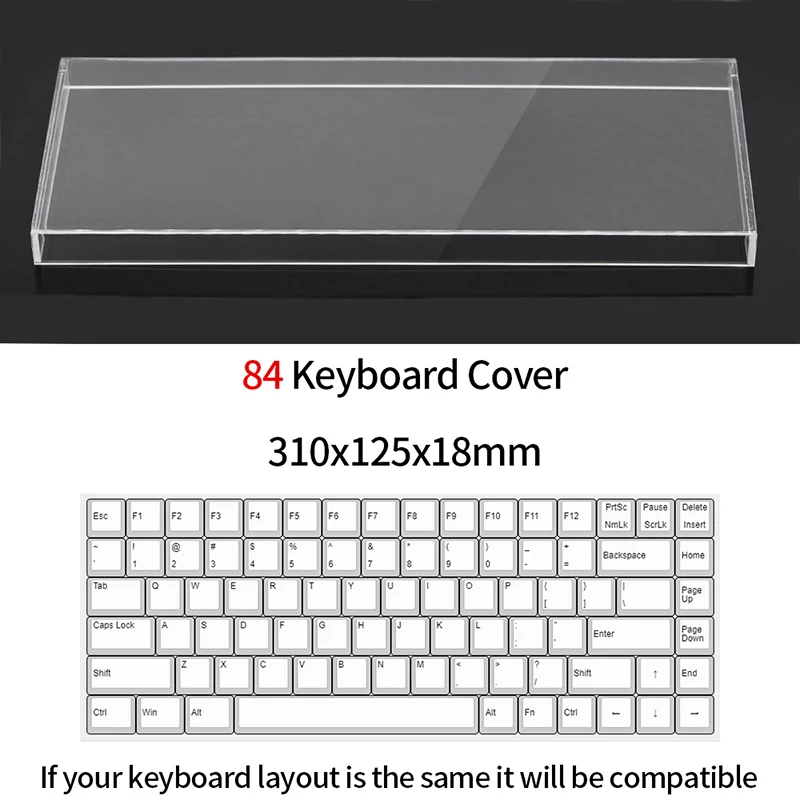 Acrylic Keyboard Clear Protector Case Mechanical Keyboard Dust Cover For 60/61/64 96 98104/108 Key Mouse Cover Keyboard Cover, image 9