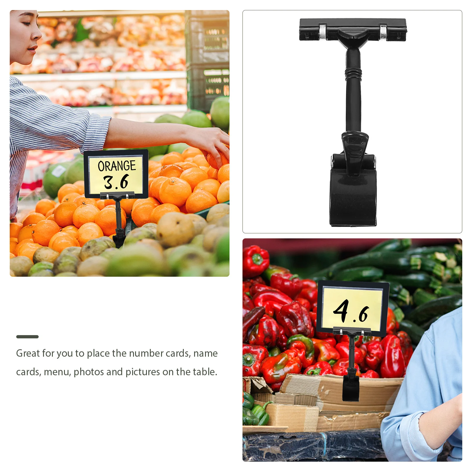 

5Pcs Price Tag Holders Safe Premium Material Portable Lightweight Business Exhibition Shops Restaurants Weddings