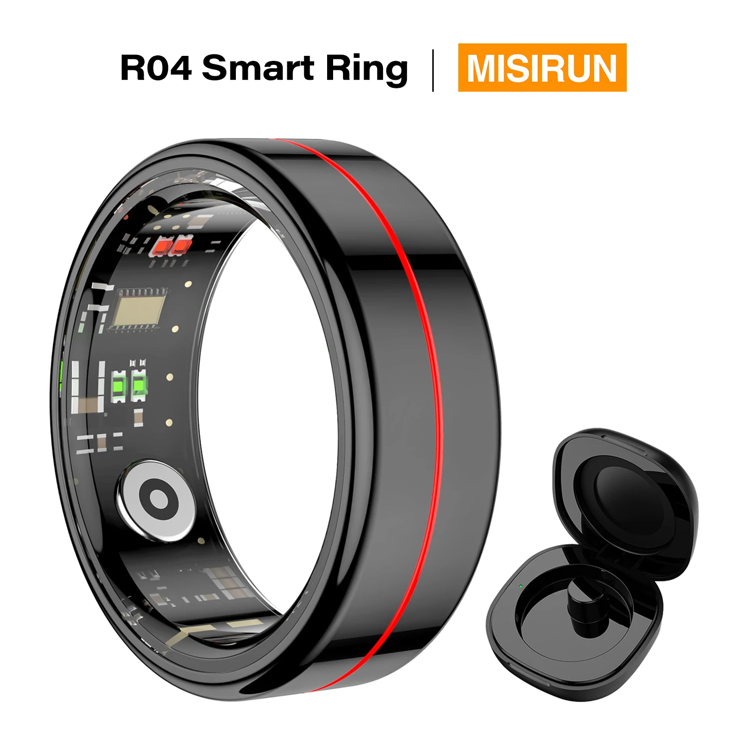 MISIRUN R04 Smart Ring Health Sleep Monitor Heart Rate Blood Oxygen Monitor Multi-sport Mode 5ATM Waterproof Ring For Men Women