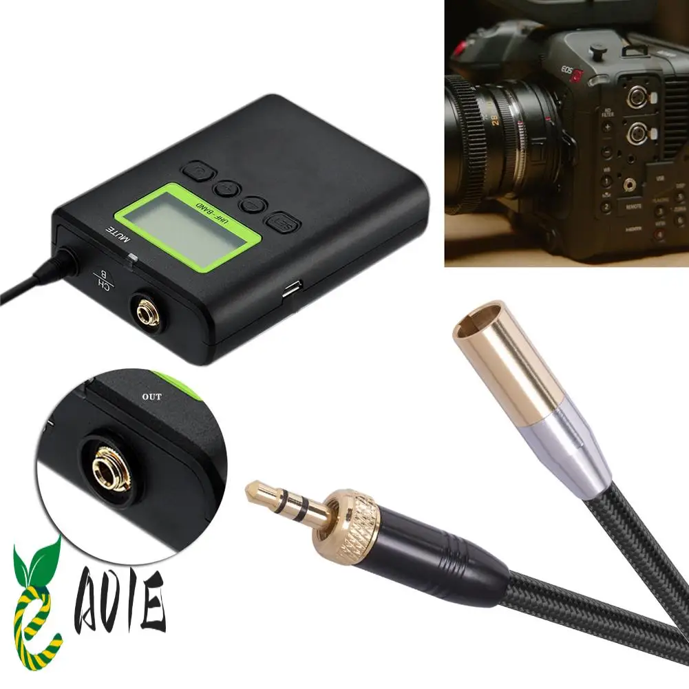 1 Pcs Audio Mic Cable Internal Thread 3.5MM Male To MINI XLR 3PIN Adapter Cable For SLR Camera