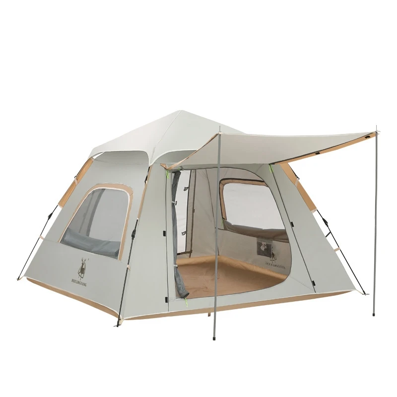 

Hui Lingyang 3-4 Person Square Shape Fully Automatic Quick Open Tent Double Layers Rainproof Outdoor Camping Family Thicken