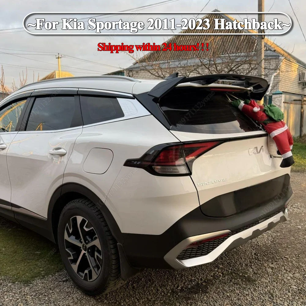 Für Kia Sportage 2011-2023 Fließheck Auto Hinten Dach Stamm Spoiler Flügel Schwanz Festen Wind Flügel ABS Glanz schwarz Bodykits Tuning