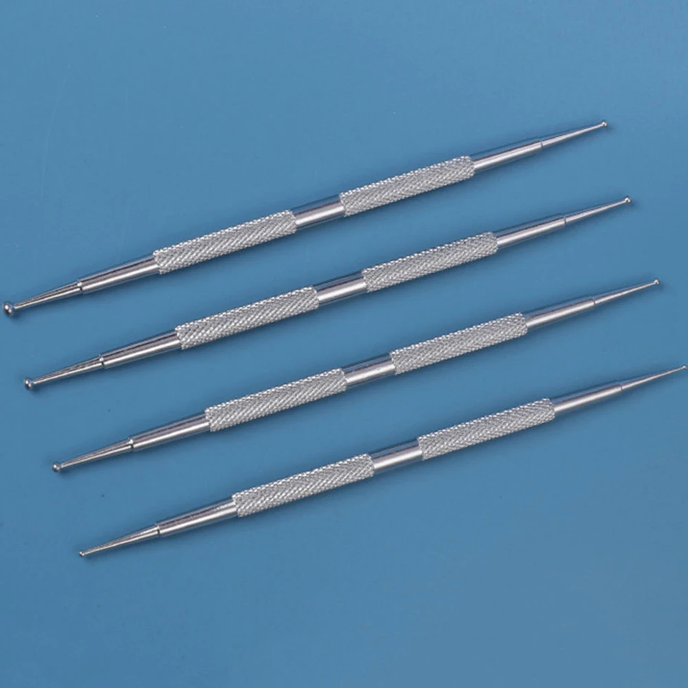 

4pcs Art Dotting Pens Dual-Ends Manicure Rhinestone Picker Pen Sturdy Compact Lightweight Tool Replacement Nail Pen Women