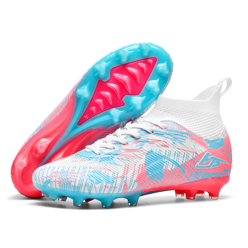 

Soccer Cleats Mens Football Cleats Professional Soccer Shoes High-Tops Non-Slip Spikes for Big Boys Training Sneaker