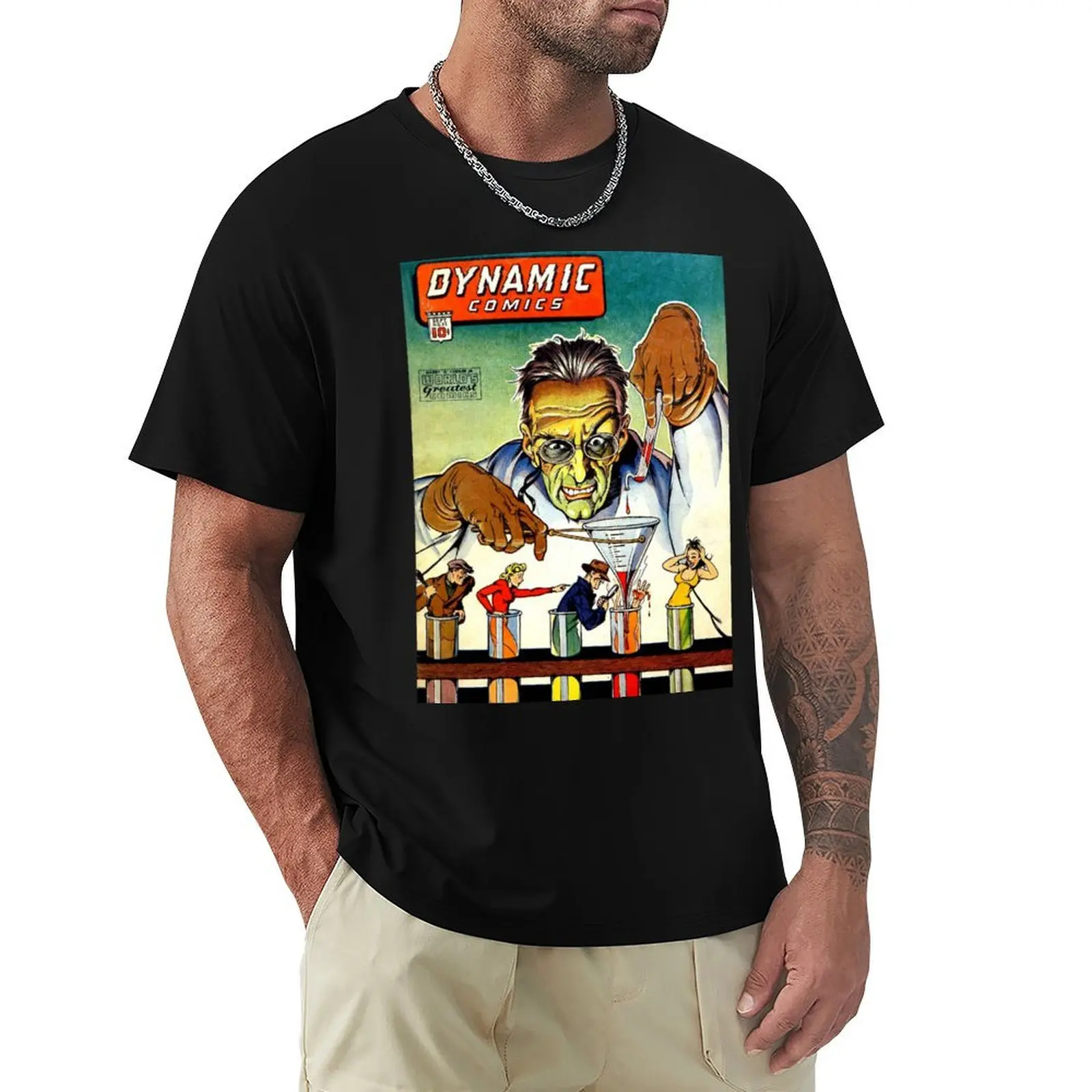 

Dynamic Comics - Retro Comics - Vintage Art T-Shirt summer 2025 summer tops quick drying T-shirts for men cotton