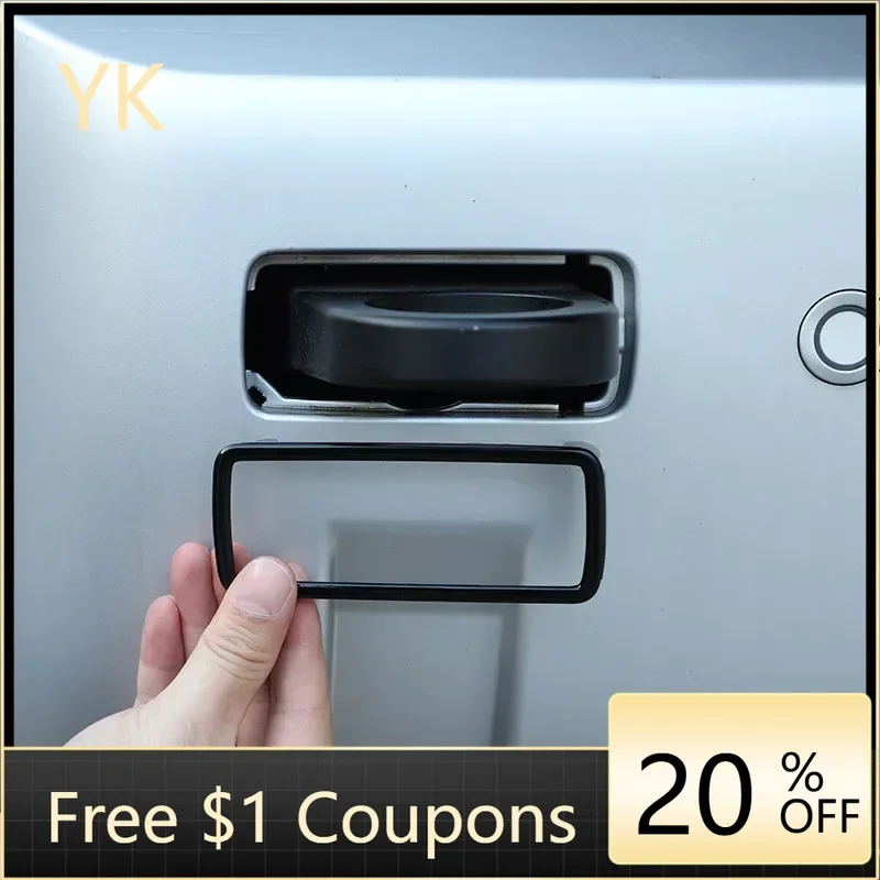 

For Land Rover Defender 90 110 130 2020-2025 ABS Black Car Trailer Hook Hole Frame Decoration Trim Sticker Car Accessories