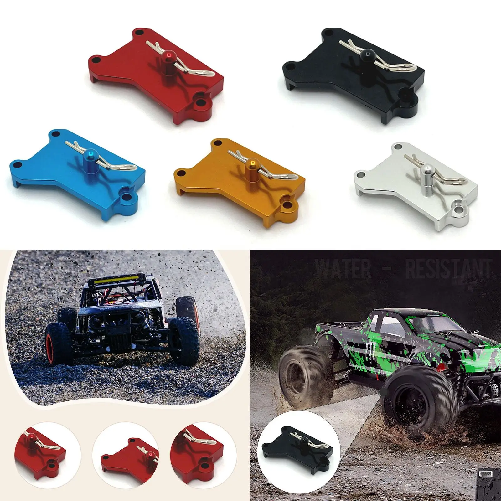 RC Servo Mount Seat Metal Praktische batterijhouder voor 1/16 RC Crawler Truck