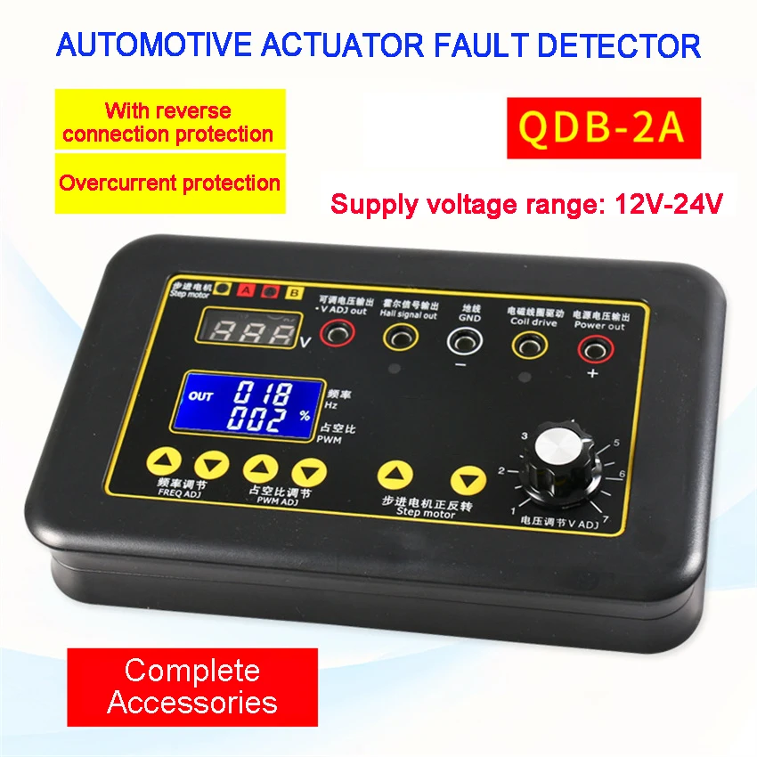 

Auto Vehicle Ignition Coil Tester Car Actuator Idle Stepping Motor Solenoid Valve Injector Driver Hall Signal Generator QDB-2A