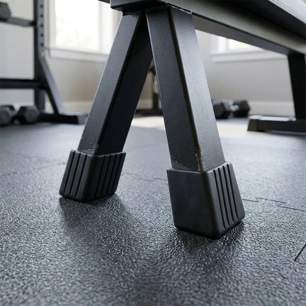 Square Tube End Set of 4 for Gym Equipment and Furniture Legs Providing Stability and Floor Protection During Use