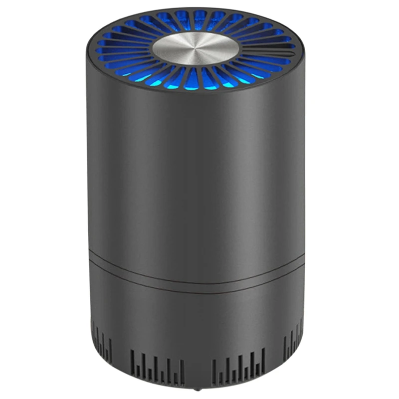 Purificateur d\'air avec câble USB, détecteur de fumée automatique, filtre Hepa, faible bruit, veilleuse, maison, voiture, bureau