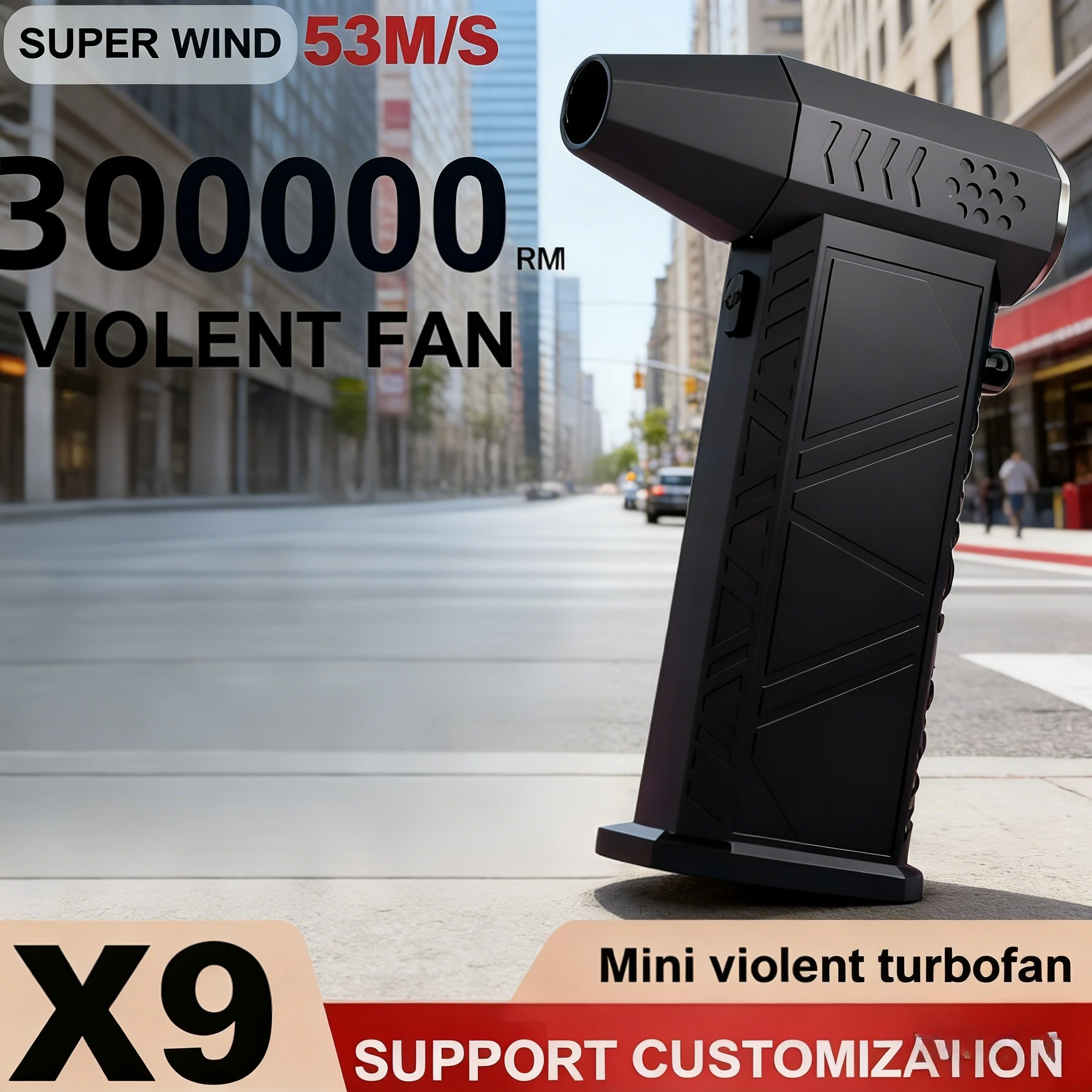 

Улучшенный бесщеточный турбовентилятор X9 | Мощный аккумуляторный пылесборник-фен 300000 об/мин