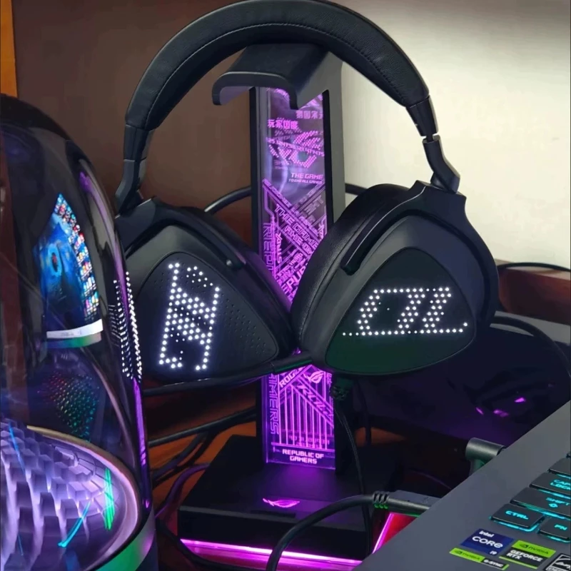Desk Setup Headphone Stand - RGB Gaming Headphone Stand with Aura