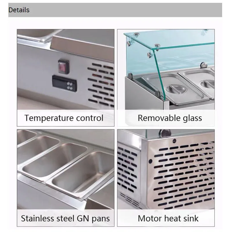 Armário de exibição refrigerado de frutas vegetais de mesa comercial geladeira para supermercado armário de exibição de salada de frutas