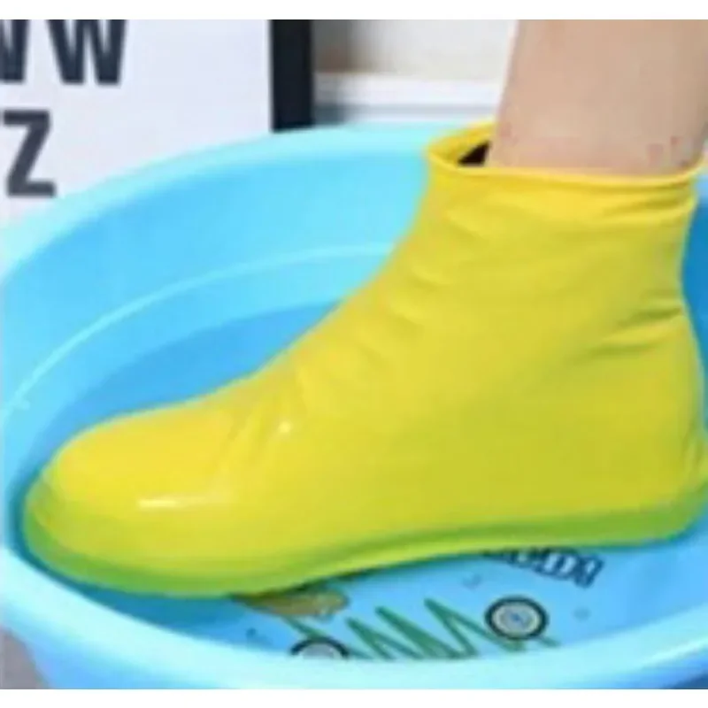 1 คู่ยาง Rain BOOT Overshoes สําหรับกลางแจ้ง,ซิลิโคนกันน้ํารองเท้า,วันฝนตกรองเท้า,Reusable Non-SLIP Rain