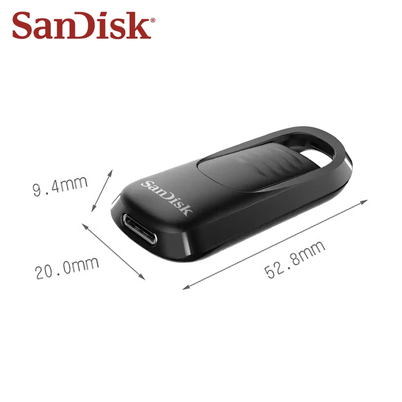 Sandisk usb3.2 cz480 gen1 tipo-c metal pen drive 64gb 128gb 256gb de alta velocidade até 300 mb/s leitura flash drive para telefone pc