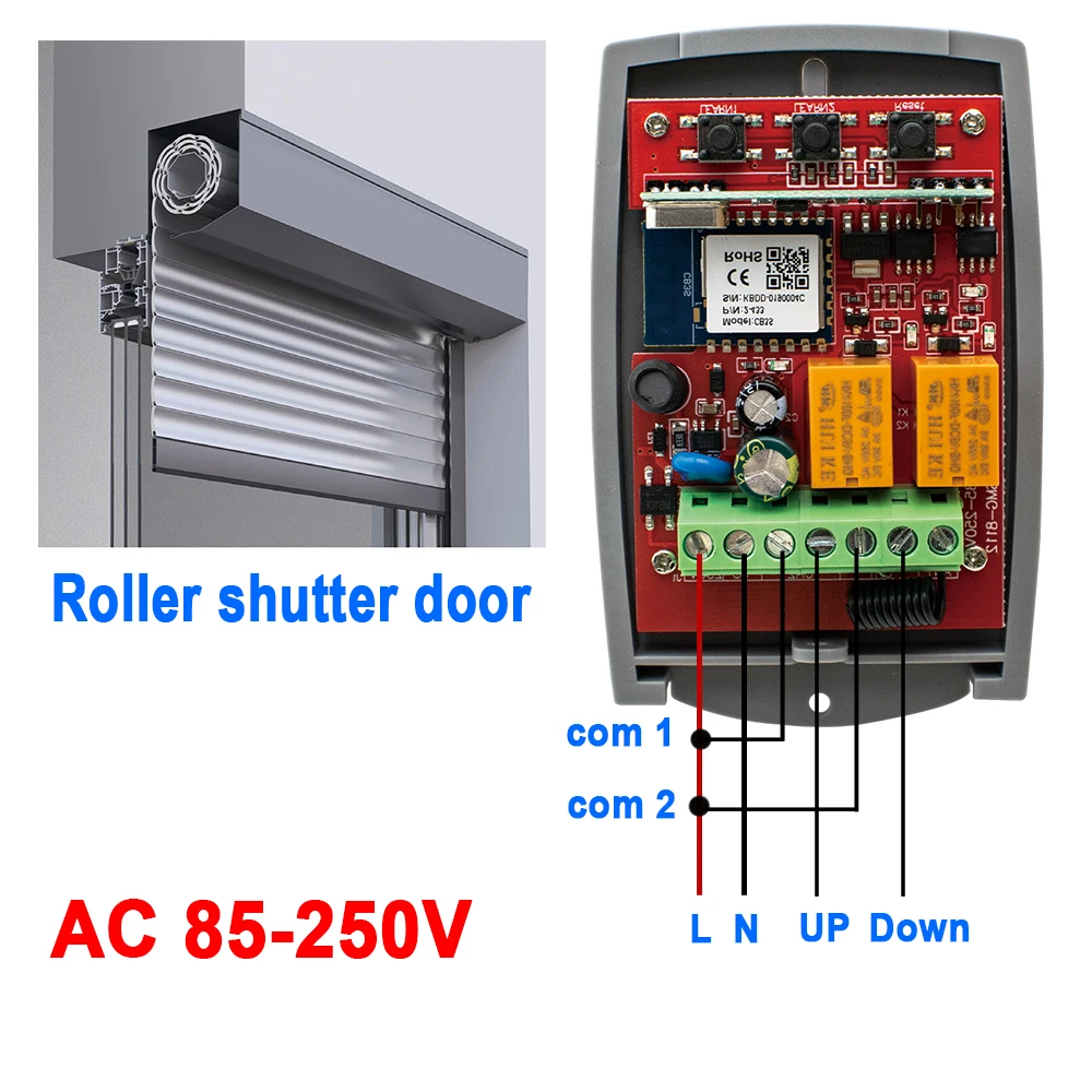 Imagem -06 - Tuya Wifi Inteligente Garagem Porta Receptor Interruptor Controle Remoto Universal 433mhz Rolling Code Rf7250v Portão Abridor Controlador Alexa