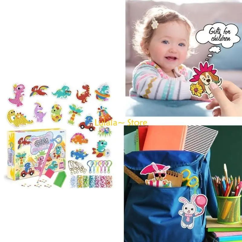 Y4QA Động vật lấp lánh DIY Móc chìa khóa cho sinh nhật Quà lưu niệm du lịch Tân gia