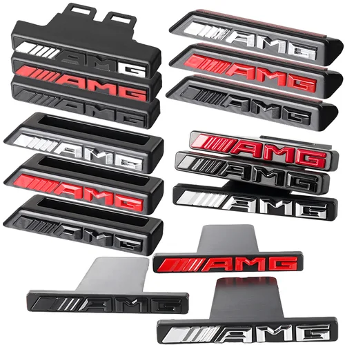 메르세데스 벤츠 AMG 배지 로고 전면 그릴 엠블럼 장식 데칼, 3D ABS 자동차 스타일링 스티커, 자동차 수정 액세서리  Best5