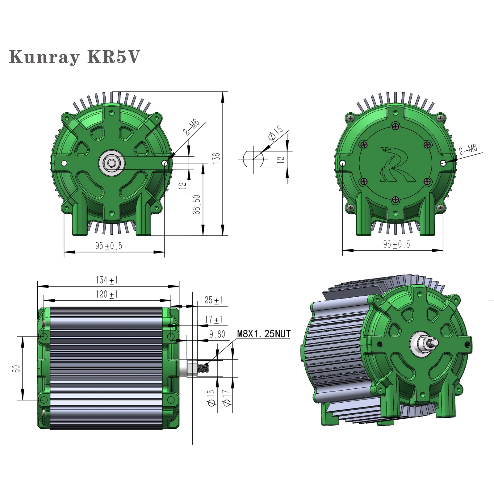 Kunray KR5V 72V 5000W Electric Brushless Motor Kits For Electric Motorcycl/Scootor/Bicycle Engine Электро-двигатели