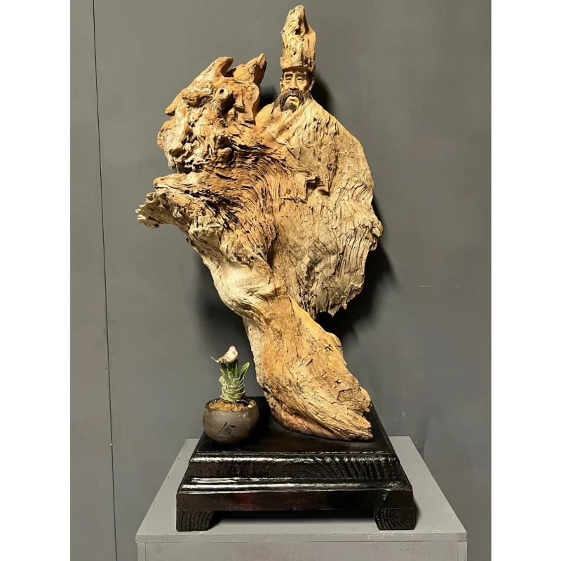 

Natural tree root carving ornament dry material solid wood carving home decoration crafts