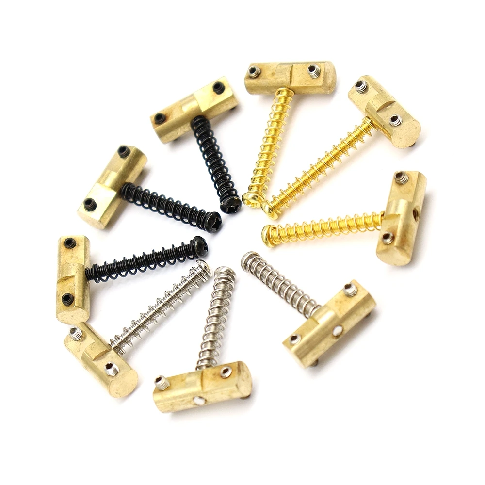1 Set TL Gitarre Brücke Sättel Vintage Messing Kompensiert Sättel für Tele Style Gitarre Teil – Detail 3