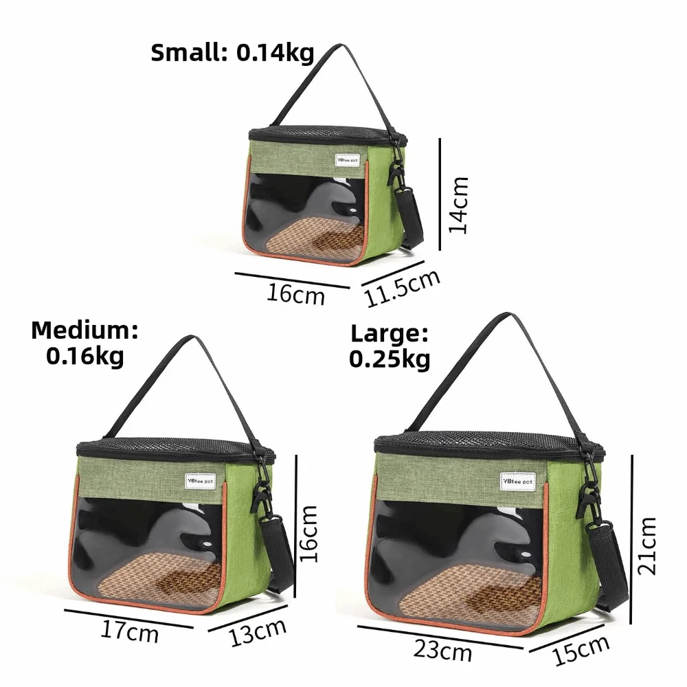 New Nylon Small Pet Carrier Bag Clear Window Top Opening Parrot Carrying Bag Breathable Mesh Pet Cage Handbag Travel Use view 6
