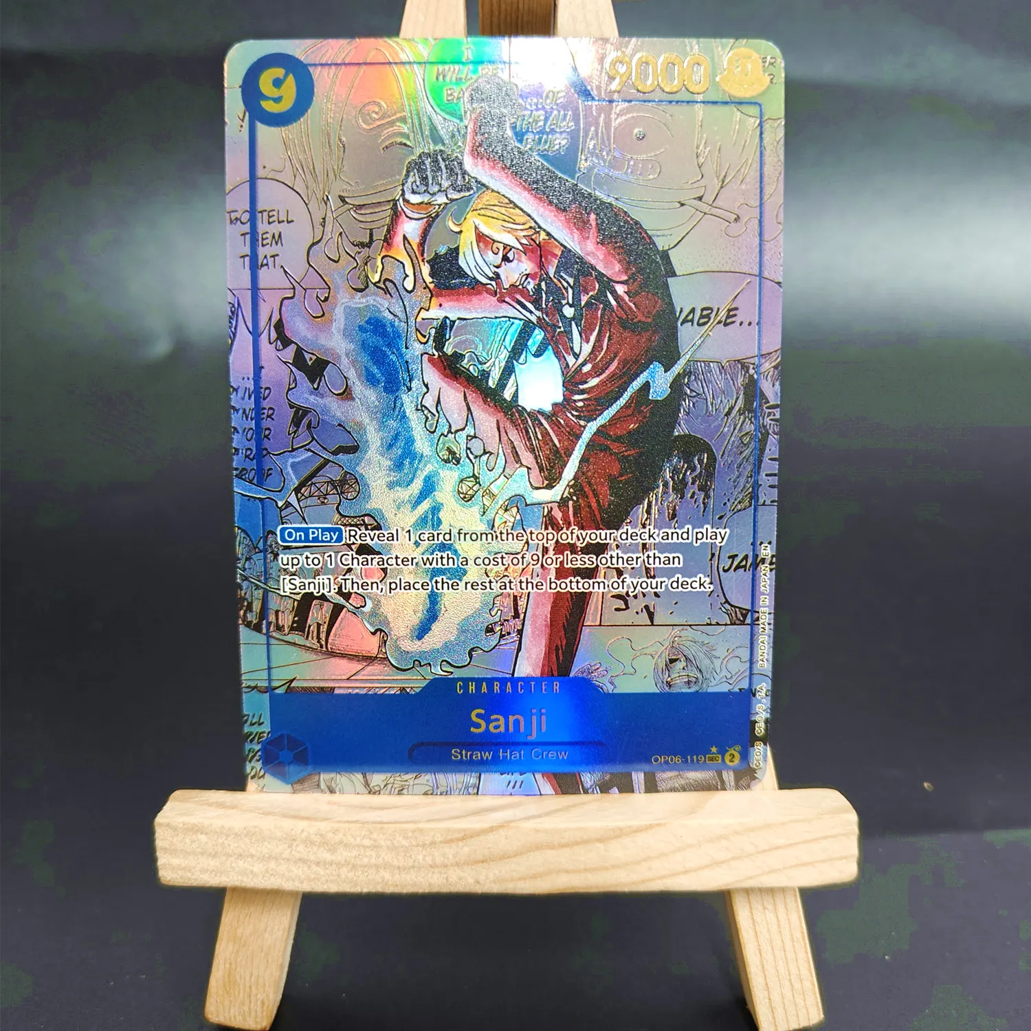Juego de cartas de una pieza DIY Manga Sanji OP06-119 SEC colección tarjetas de Anime TCG en inglés