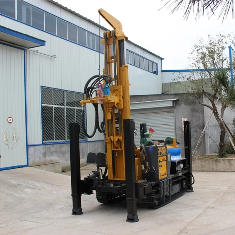 Crawler Diesel Engine Water Well Drilling Machine Borehole Rig Mine Drilling Rig Mobile Mounted Water Drilling