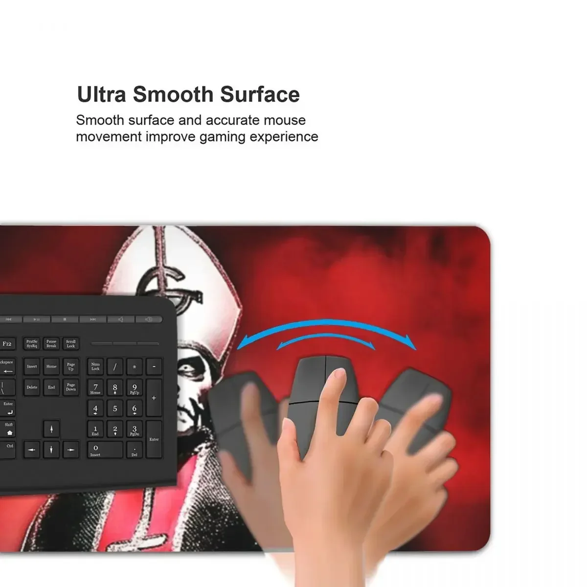 Rock Band Ghost BC Tappetino per mouse grande Tastiera per computer Tappetino per mouse Gamer PC Tappetino per scrivania portatile Accessori per ufficio Tappetini da tavolo